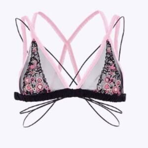 For Love and Lemons Azalea Embroidery Bralette M